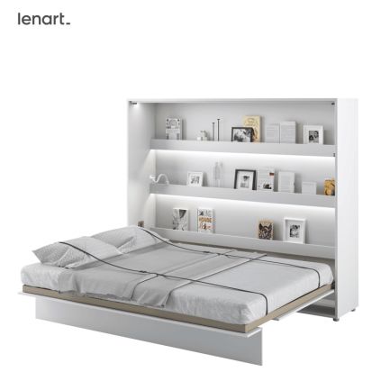 Biela sklápacia posteľ Lenart BED CONCEPT BC-14 | 160 x 200 cm