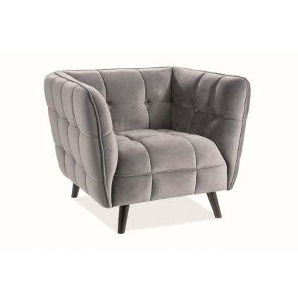 mimoriadne Kreslo Castello 1 Velvet, v prevedení sivá