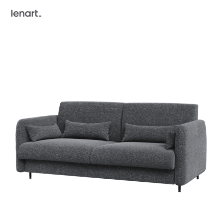 Tmavosivá pohovka Lenart Bed Concept BC-19 do šírky 185 cm