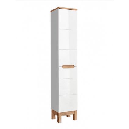 vysoka kupelnova skrinka BALI WHITE 804 s kosom