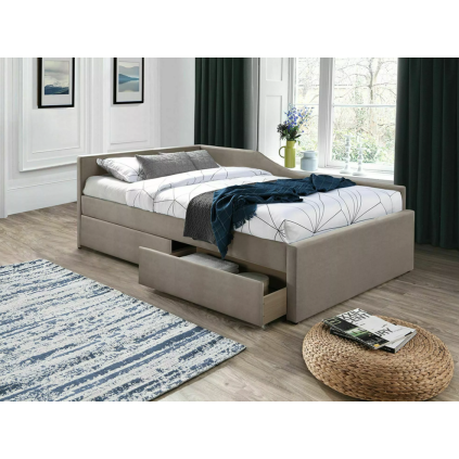 eliot velvet posteľ 120x200cm béžová