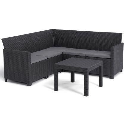 Záhradný set MARIANNE 5 corner small table | grafit