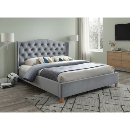 manzelska-siva-postel-aspen-velvet-siva-180-cm