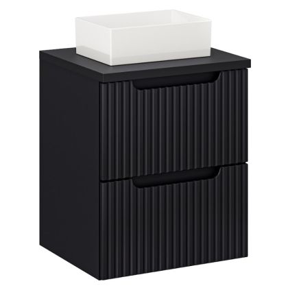 kupelnova skrinka s umyvadlom a doskou doskou nova black DU50 2