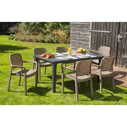 zahradny set LUNA grafit cappuccino