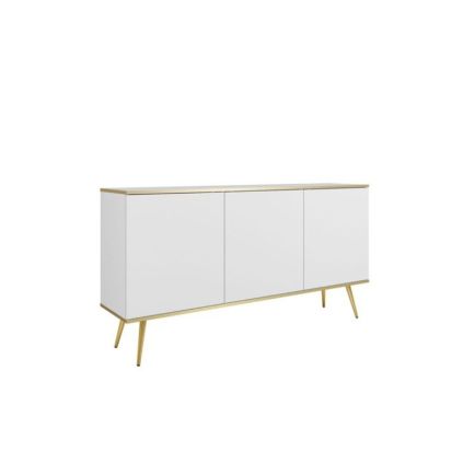 Bijou komoda k160 biela zlate nohy moderna