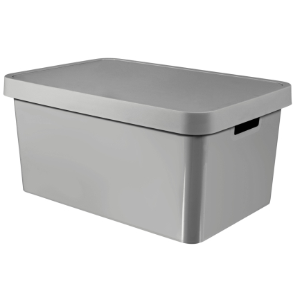 ulozny box infinity 45l siva s vekom
