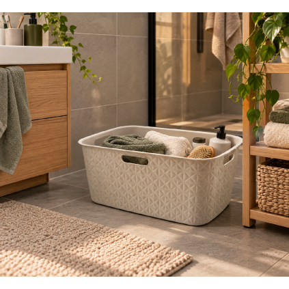 Kôš na čistú bielizeň SOFTEX 45L | béžová