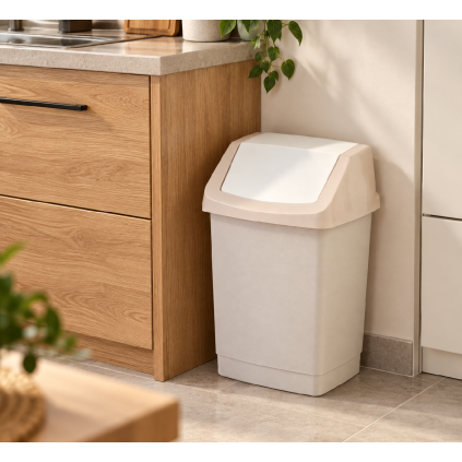 Minimalistický Odpadkový kôš CLICK-IT 25l | béžová