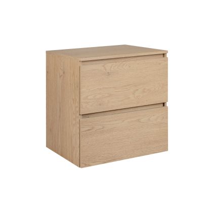kupelnova skrinka pod umyvadlo simple svetly dub 60cm s doskou