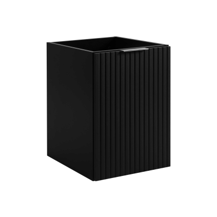 Skrinka do kúpeľne FLOW Black 40 1D s košom | 40 cm