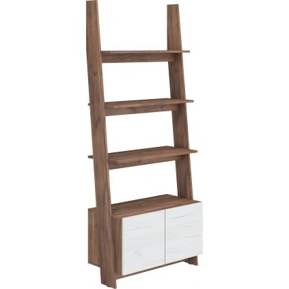 mimoriadny RACK Regál 07, v  modernom vzhľade craft tobaco / craft biely
