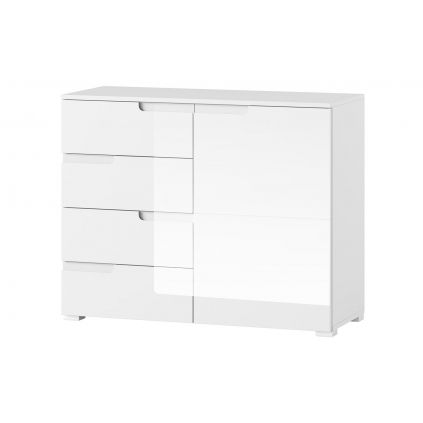 Komoda selene 5 biela leskla