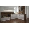 kuchyňa Essen sivý lesk korpus biely
