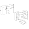 komoda HEAVEN Sk155 rozmery