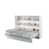 Rozložená sklápacia posteľ BED CONCEPT BC-04p | biely lesk 140 x 200 cm