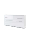 Sklápacia posteľ BED CONCEPT BC-06p | 90 x 200 cm v bielom lesklom prevedení