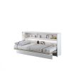 Sklápacia posteľ BED CONCEPT BC-06p | biely lesk 90 x 200 cm  otvorená s led osvietením