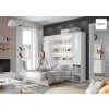 Sklápacia posteľ do malých priestorov BED CONCEPT BC-06p | biely lesk 90 x 200 cm