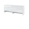 Nadstavec biely lesk s policami Lenart BED CONCEPT BC-10 pre sklápaciu posteľ BC-05