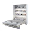 Posteľ s policami BED CONCEPT BC-12 | 160 x 200 cm sklopená s led osvetlením