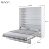 Biela sklápacia posteľ Lenart BED CONCEPT BC-13 | 180 x 200 cm rozmery