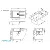 Granitový drez Cadit 40 40 parametre