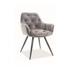 elegantná jedalenska stolicka cherry velvet sivá bluvel14