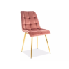 jedálenská stolička CHIC VELVET, v prevedení staroružová BLUVEL 52