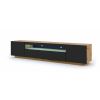 TV stolík AURA 200 | dub artisan/čierny mat