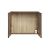 zrkladlova skrinka do kupelne santa fe oak 80 cm otvorena