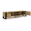 stylovy rtv stolik 200 dub artisan cierna otvorene