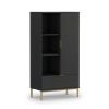 prakticky regal pula r70 pl05 v jasen portland cierny farbe na vysokych zlatych nohach
