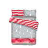 moderne obliecky christmasmess siva cervena biela