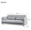 Sivá pohovka Lenart Bed Concept BC-19 rozmery