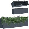 zavesny kvetinac cm987104 antracit s otvormi