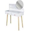toaletny stolik scandy3 cm989276 so zrkadlom s dvomi zasuvkami