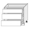 Kuchynská spodná skrinka Bonn D3A 90 vnútorné rozloženie