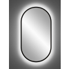 LED zrkadlo s čiernym rámom