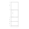 Vysoká kuchynská skrinka Florence lesk D14RU 2A 356 rozmery