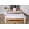 drevena postel lea biela dub sonoma s roštom 140x200cm