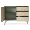Detail vnútorného prevedenia dokonalej komody TIMBER KSZD106