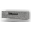 tv stolik aura 150 beton zaveseny sivy