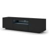 tv stolik aura 150 cierny mat s led