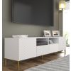 surf tv stolik 200 2d2s biela zlate nohy moderny detail