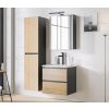 skrinky do kúpeľne MONAKO GREY OAK so zrkadlom