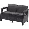 moderná pohovkka GREEK LOVE SEAT grafit sivé podušky