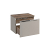kupelnova skrinka s doskou santa fe taupe d60 1 otvorena zasuvka