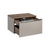 kupelnova skrinka s doskou santa fe taupe d80 1 otvorene zasuvky