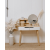 moderný toaletný stolík SCANDI CM 989269 so zrkadlom